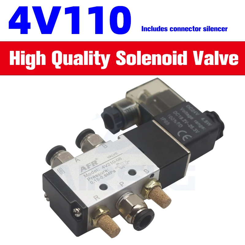 12V 24V 110V 220V 4V110-06 air valve Single Coil 2 Position 5 Way Pneumatic valve Air Solenoid Valve electric valve magnet valve
12V 24V 110V 220V 4V110-06 air valve Single Coil 2 Position 5 Way Pneumatic valve Air Solenoid Valve electric valve magnet valve