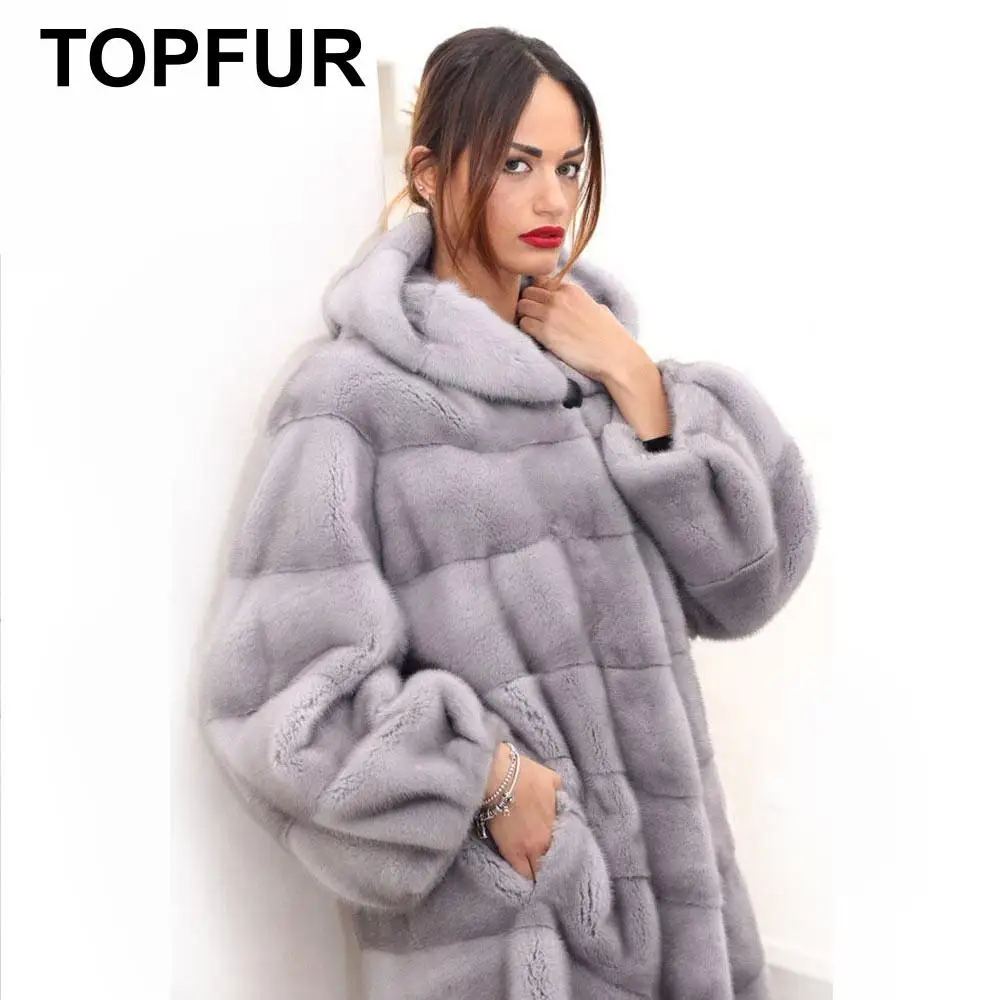TOPFUR Winter Real Fur Customized Real Fur Jacket Women Natural Real Mink Fur Coats Full Sleeves Coat With Hood Grey Long
TOPFUR Winter Real Fur Customized Real Fur Jacket Women Natural Real Mink Fur Coats Full Sleeves Coat With Hood Grey Long