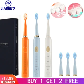 LIANGU New Electric Toothbrush Sonic Vibration USB Rechargeable Waterproof Adult Household Soft Hair Student Couple Toothbrush 
LIANGU New Electric Toothbrush Sonic Vibration USB Rechargeable Waterproof Adult Household Soft Hair Student Couple Toothbrush