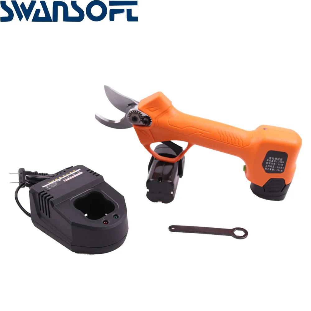 SWANSOFT gardening scissors for branches Professional Cordless Electric Pruning Shears with Rechargeable 2Ah Lithium Battery | Инструменты