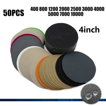 50pcs Set 4 Inch 100mm Waterproof Sandpaper 400-10000 Grit Hook & Loop Sanding Discs High Flexibility Latex flocking
50pcs Set 4 Inch 100mm Waterproof Sandpaper 400-10000 Grit Hook & Loop Sanding Discs High Flexibility Latex flocking