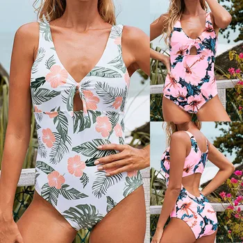 2020 Latest Women Jumpsuit Fashion Beachsuit Hot Sexy V-neck Biquini Floral Plants Print Backless Swimsuit Padded ropa de playa
2020 Latest Women Jumpsuit Fashion Beachsuit Hot Sexy V-neck Biquini Floral Plants Print Backless Swimsuit Padded ropa de playa