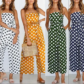 Newly Womens Strappy Holiday Playsuit Ladies Jumpsuit Beach Dot Printed Wide Leg for Summer CLA88
Newly Womens Strappy Holiday Playsuit Ladies Jumpsuit Beach Dot Printed Wide Leg for Summer CLA88
