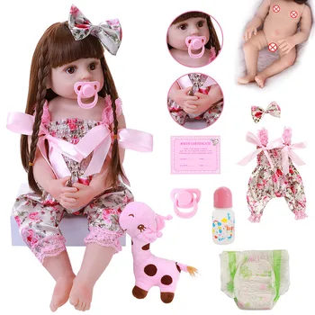 56cm Reborn Dolls Girl Soft Full Body Silicone Realistic Princess Doll Baby Toy Boneca Menina Doll Christmas Gift Playmate Toys
56cm Reborn Dolls Girl Soft Full Body Silicone Realistic Princess Doll Baby Toy Boneca Menina Doll Christmas Gift Playmate Toys