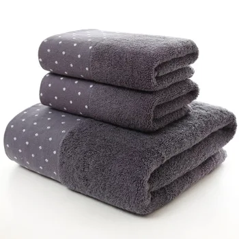 Pure Cotton Polka Dot Towel Bath Towel Three-Piece Gift Set Soft Absorbent 
Pure Cotton Polka Dot Towel Bath Towel Three-Piece Gift Set Soft Absorbent