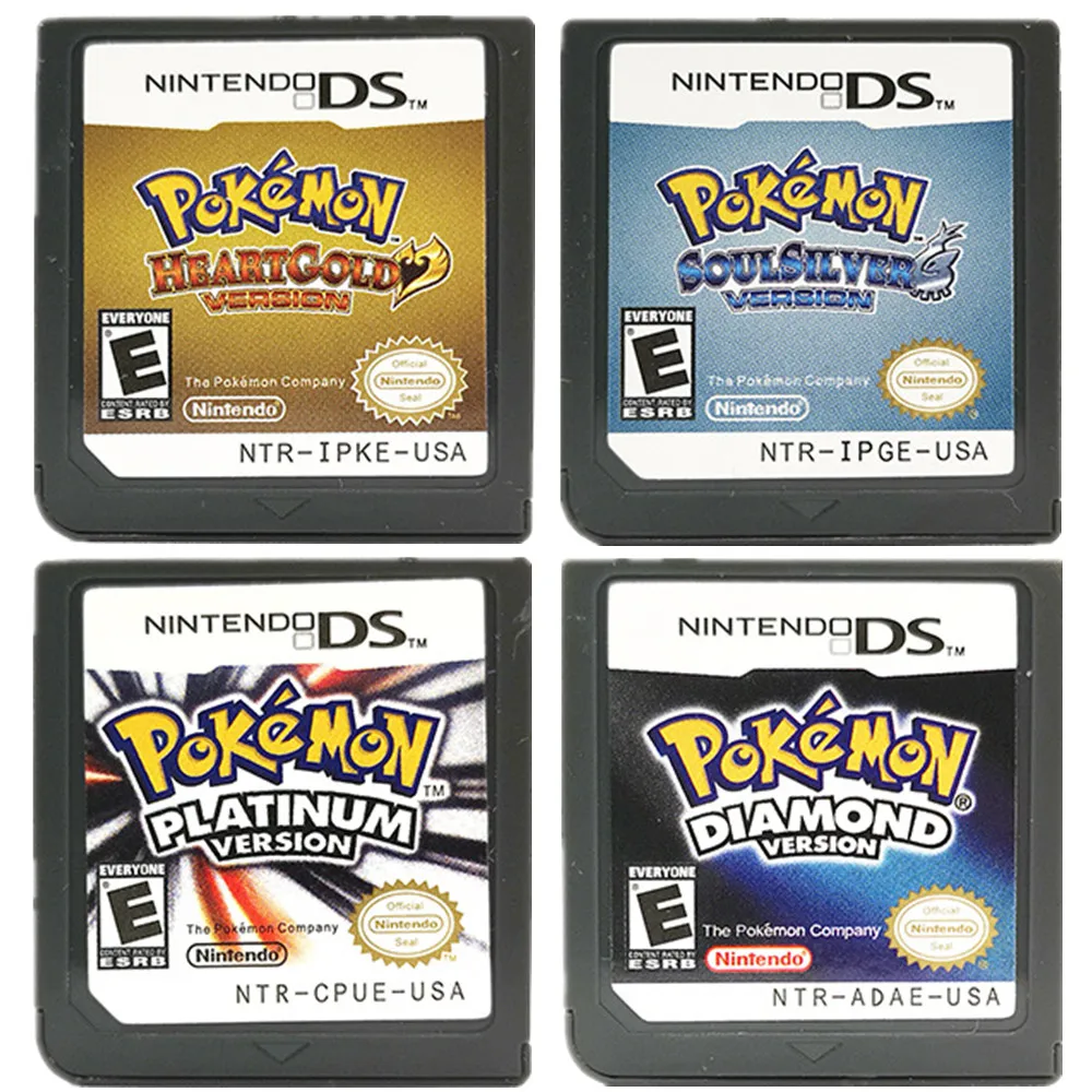 Pokemon Serie diamant Coeur или Perle Platine SoulSilver DS Nintendo Cartouche De jeu консоль Carte Anglais Pour 3DS 2DS NDS |