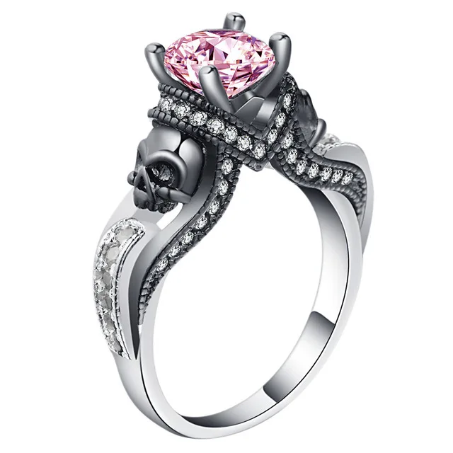 Women's Skull Ring Pink Red Black Purple Blue Green CZ Stone Punk style Men Party Ring Birthstone skull men's jewelry Rings
Women's Skull Ring Pink Red Black Purple Blue Green CZ Stone Punk style Men Party Ring Birthstone skull men's jewelry Rings