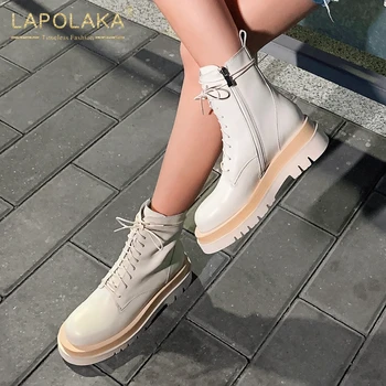 Lapolaka New Arrivals Genuine Leather Comfy Boots Ladies Platform Zip Up Non-Slip Comfortable Cross Strap Women Ankle Boots
Lapolaka New Arrivals Genuine Leather Comfy Boots Ladies Platform Zip Up Non-Slip Comfortable Cross Strap Women Ankle Boots