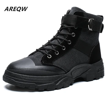 2019 Autumn and Winter Warm and Comfortable Fashion Classic Men's Martin Boots PU High To Help Round Head Flat Wear Men's Boots
2019 Autumn and Winter Warm and Comfortable Fashion Classic Men's Martin Boots PU High To Help Round Head Flat Wear Men's Boots