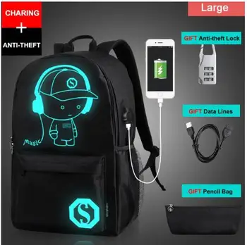 Anime Luminous Student School Bag School Backpack For Boy girl Daypack Multifunction USB Charging Port and Lock School Bag Black
Anime Luminous Student School Bag School Backpack For Boy girl Daypack Multifunction USB Charging Port and Lock School Bag Black