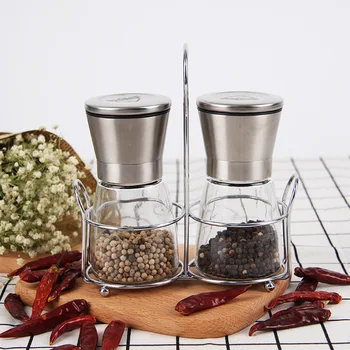 2PCS With Metal Stand Grinding Tool Multifunction Manual Stainless Steel Pepper Grinder Salt And Pepper Grinder Set for kitchen
2PCS With Metal Stand Grinding Tool Multifunction Manual Stainless Steel Pepper Grinder Salt And Pepper Grinder Set for kitchen