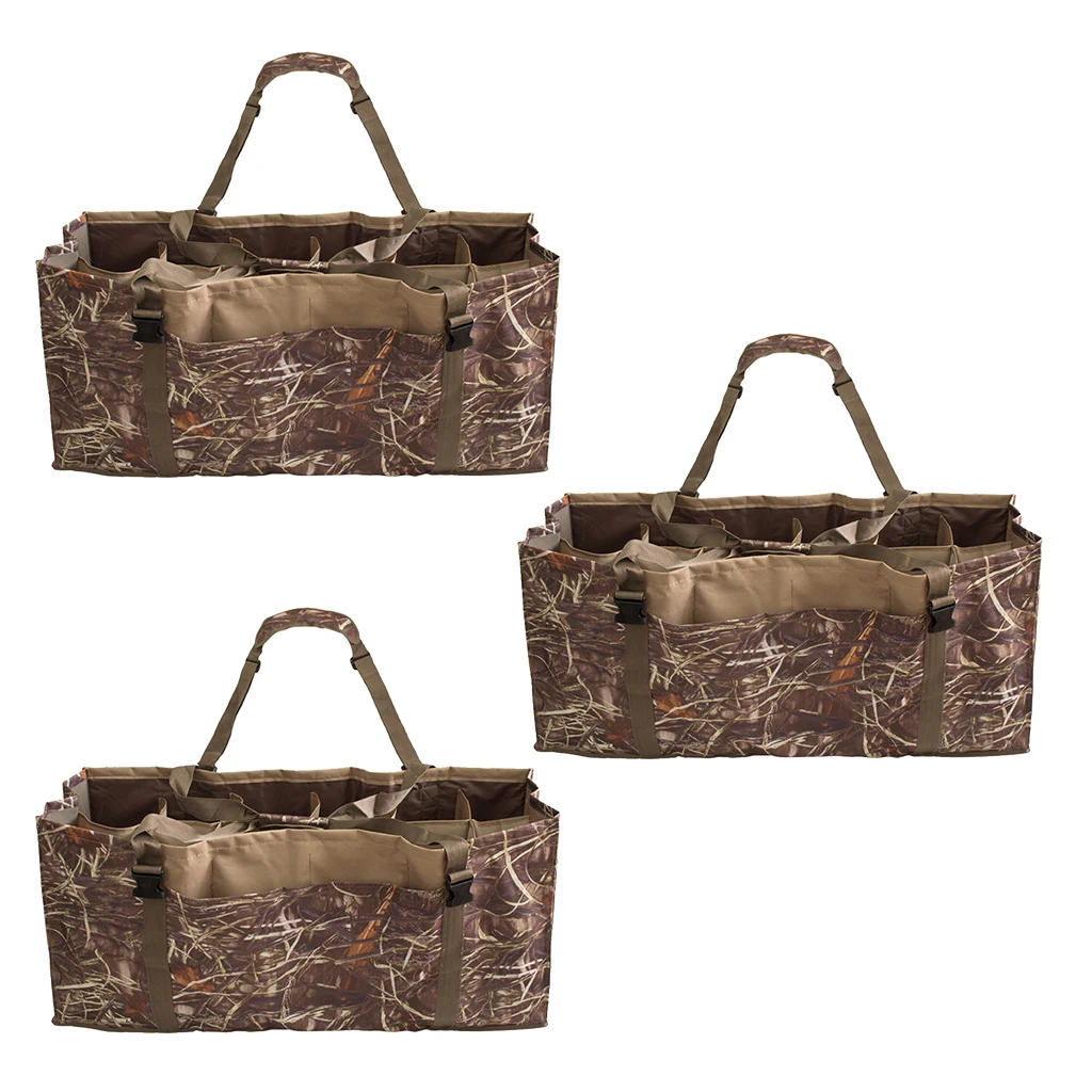 3pcs Camo 12 Slot Floating Duck Decoy Bags Hunting Accessories ( with Adjustable Shoulder Strap )
3pcs Camo 12 Slot Floating Duck Decoy Bags Hunting Accessories ( with Adjustable Shoulder Strap )