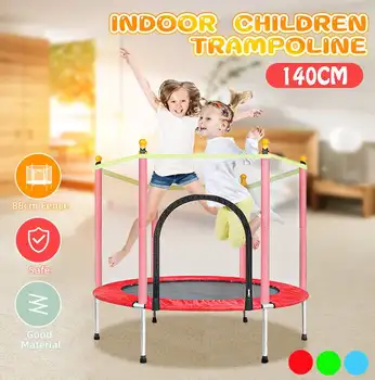 Kids Trampoline with Enclosure Net and Spring Cover Padding Outdoor Trampoline Fun Summer Exercise Fitness Water Toys for Kids