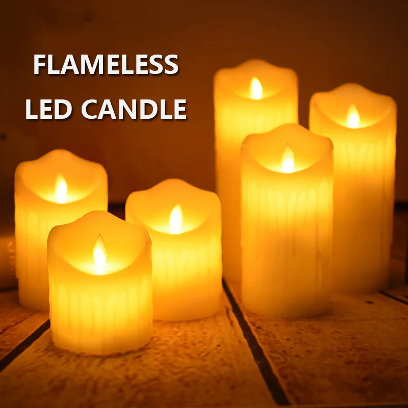 Novelty Flameless Wax LED Candle Paraffin Wax Candle with Candle drops for Party Christmas Decorative Home Wedding Decoration
Novelty Flameless Wax LED Candle Paraffin Wax Candle with Candle drops for Party Christmas Decorative Home Wedding Decoration
