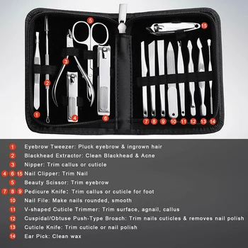 15-Piece Stainless Steel Professional Nail Scissors Set Manicure Manicure Tool Combination Set Nail Cleaner
15-Piece Stainless Steel Professional Nail Scissors Set Manicure Manicure Tool Combination Set Nail Cleaner