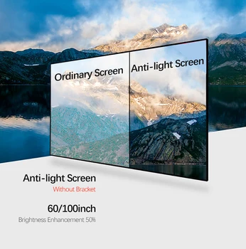 TORA DOLA Anti-light Screen 16:9 Reflective Fabric 60/100/120 Inch for LED , Scattered Projector Screen For Full HD projector
TORA DOLA Anti-light Screen 16:9 Reflective Fabric 60/100/120 Inch for LED , Scattered Projector Screen For Full HD projector