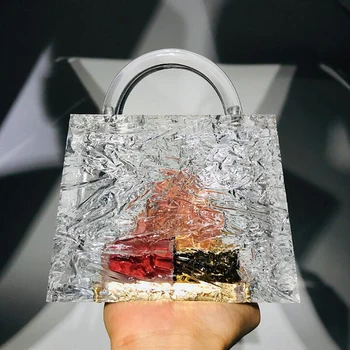 Designer Luxury Box Bag Women Acrylic Transparent Ice Cracked Party Bag Fashion Crossbody Bag Mini Shoulder Chain Purse Handbags
Designer Luxury Box Bag Women Acrylic Transparent Ice Cracked Party Bag Fashion Crossbody Bag Mini Shoulder Chain Purse Handbags