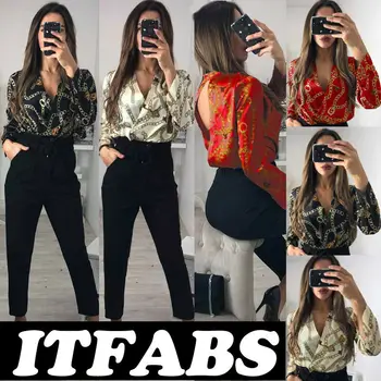 Vintage Silk Rompers Womens Jumpsuit Long Sleeve Chain Print Top Shirt Ladies Deep V Neck Key Printed Sexy Satin Bodysuits
Vintage Silk Rompers Womens Jumpsuit Long Sleeve Chain Print Top Shirt Ladies Deep V Neck Key Printed Sexy Satin Bodysuits