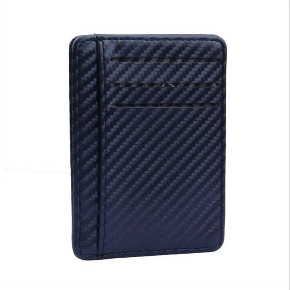 2020 New Slim Carbon Fiber Wallet Card Holder Case Pocket Leather RFID Blocking Money Bag Business Purse for Men & Women