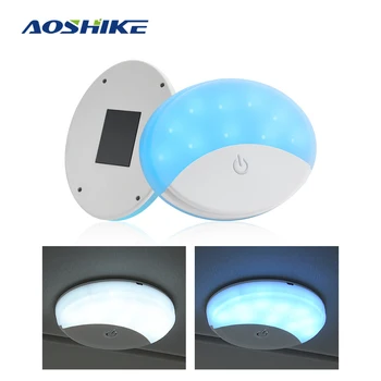 AOSHIKE 1PCS Universal USB Rechargeable Bright White / Blue Ice LED Car Reading Light For Roof Magnetic Lamp LED Car Night light
AOSHIKE 1PCS Universal USB Rechargeable Bright White / Blue Ice LED Car Reading Light For Roof Magnetic Lamp LED Car Night light