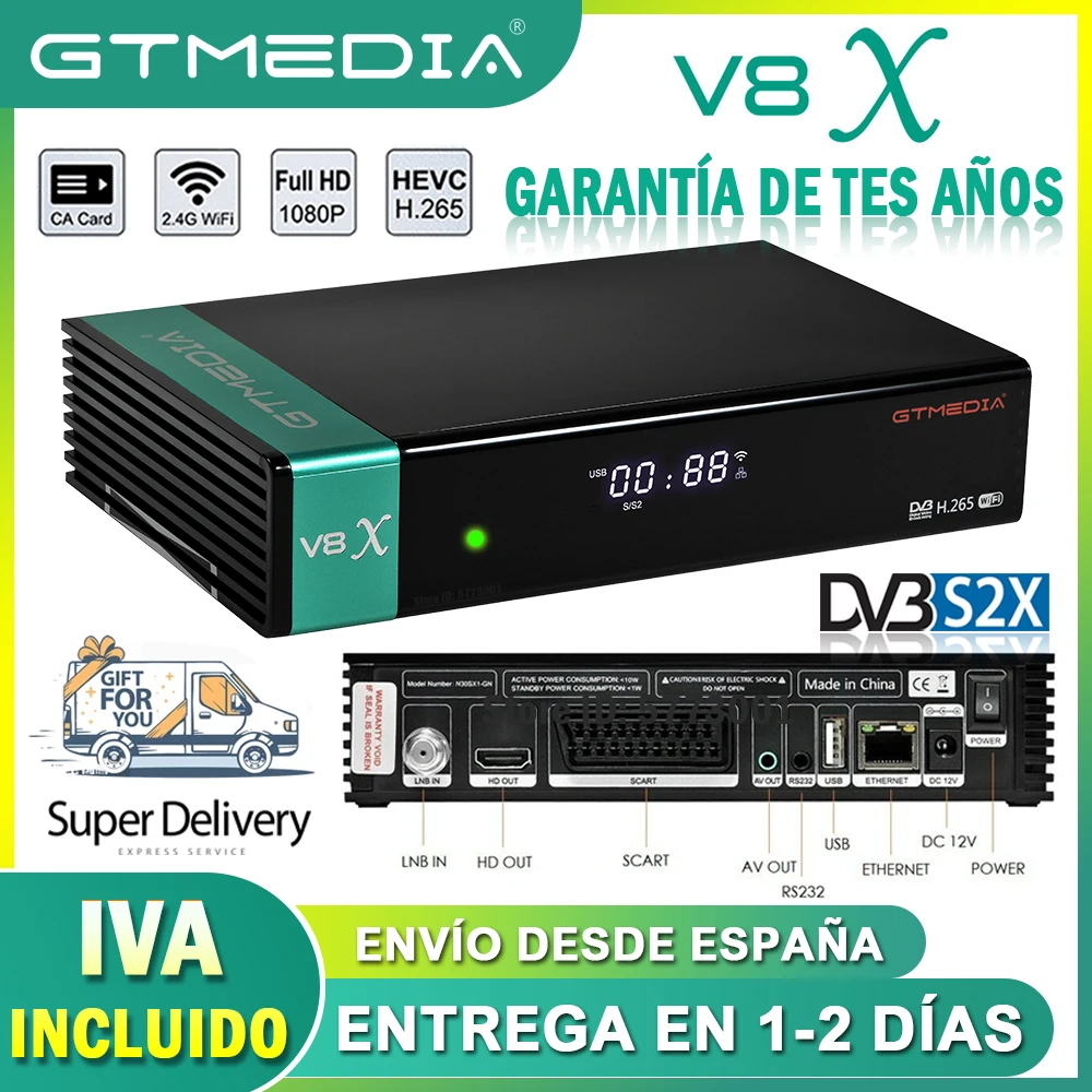 1080P GTMEDIA V8X спутниковый ТВ-приемник DVB-S2 S2X декодер H.265 Bulti In WIFI V8 NOVA V9 Prime Ship из