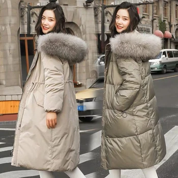 Women Double Sided Down Long Jacket Winter Hooded White Duck Down Coat Warm Parkas Snow Outwear real raccoon fur collar coats
Women Double Sided Down Long Jacket Winter Hooded White Duck Down Coat Warm Parkas Snow Outwear real raccoon fur collar coats
