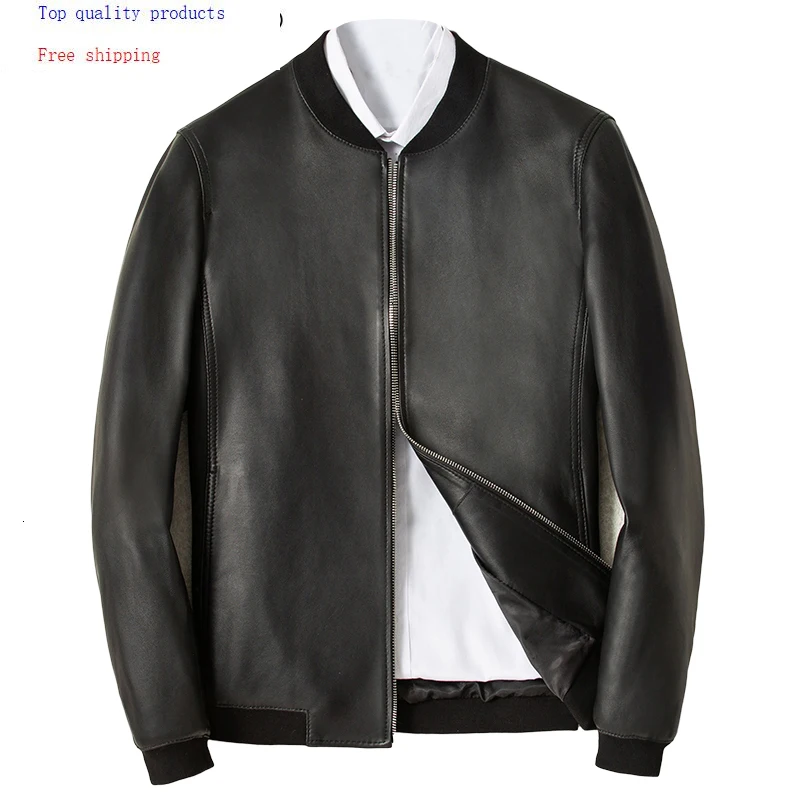 2020 Spring Autumn Genuine Leather Jacket Men 100% Sheepskin Coat Short Bomber Jacket Chaqueta Cuero Hombre KJ3299
2020 Spring Autumn Genuine Leather Jacket Men 100% Sheepskin Coat Short Bomber Jacket Chaqueta Cuero Hombre KJ3299