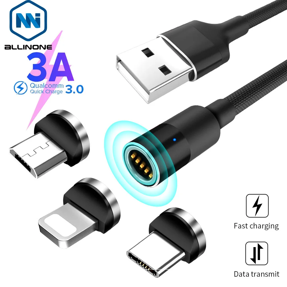 Allinone 1.2M 3A Magnetic Cable Quick Charge Usb Type C Magnetic Data Charge Micro USB Cable Quick Charge For iPhone xr/Huawei
Allinone 1.2M 3A Magnetic Cable Quick Charge Usb Type C Magnetic Data Charge Micro USB Cable Quick Charge For iPhone xr/Huawei