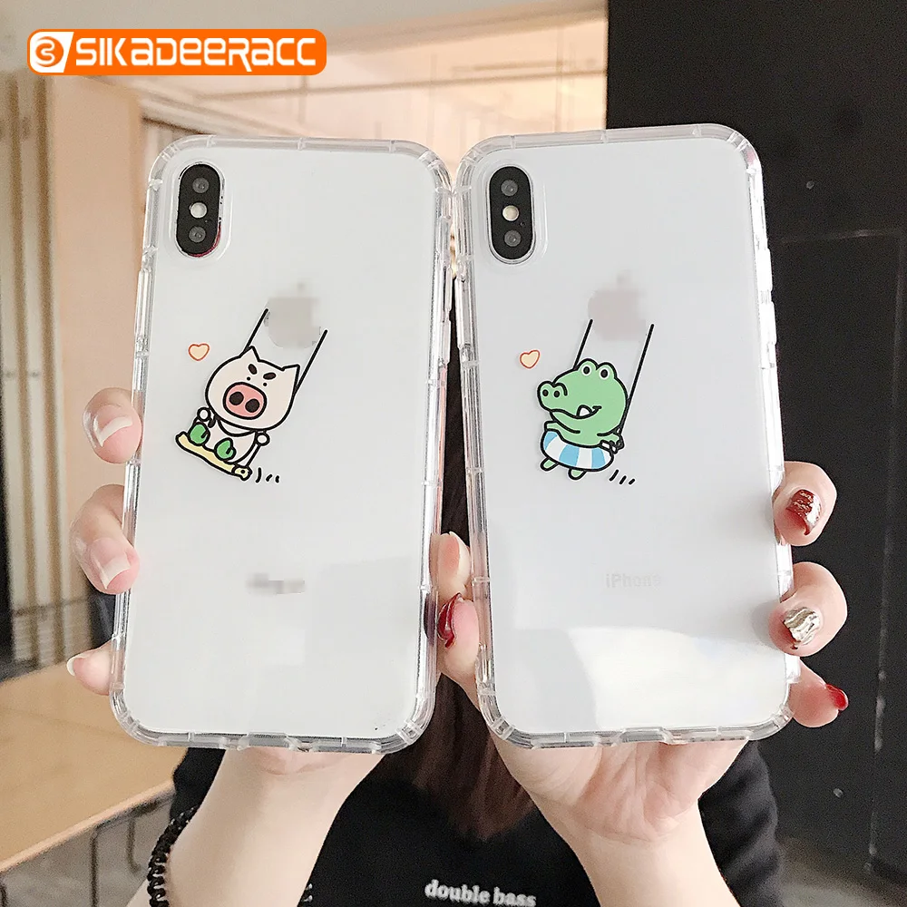 Прозрачный чехол для телефона iPhone 11 Pro X XS MAX XR 6 6s 7 8 Plus с милыми цветочными буквами