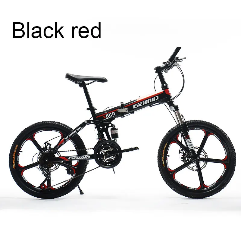 Sale Mountain Bike Bicycle Student Children 20 Inch 21 Speed Folding Double Shock Off Road Men and Women Bicycle 7