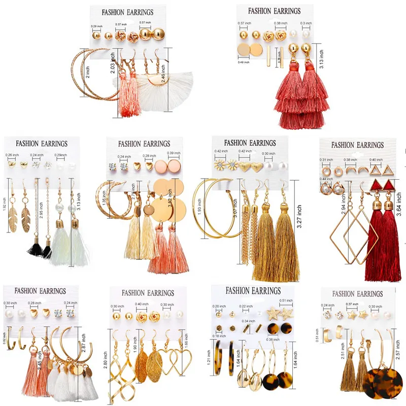 Fashion Colorful Tassel Acrylic Earrings Set Cute Metal Animal Plants Shell Pearl Stud Earrings for Women Jewelry Accessories
Fashion Colorful Tassel Acrylic Earrings Set Cute Metal Animal Plants Shell Pearl Stud Earrings for Women Jewelry Accessories