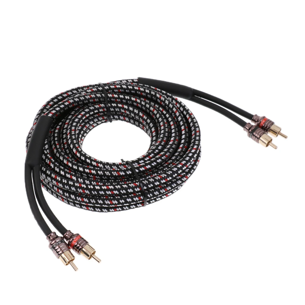 4.5m Car Audio Stereo Amplifier Speaker RCA Interconnect Cable Wire Black 4.5m Car Audio Stereo Amplifier Speaker RCA Interconnect Cable Wire Black