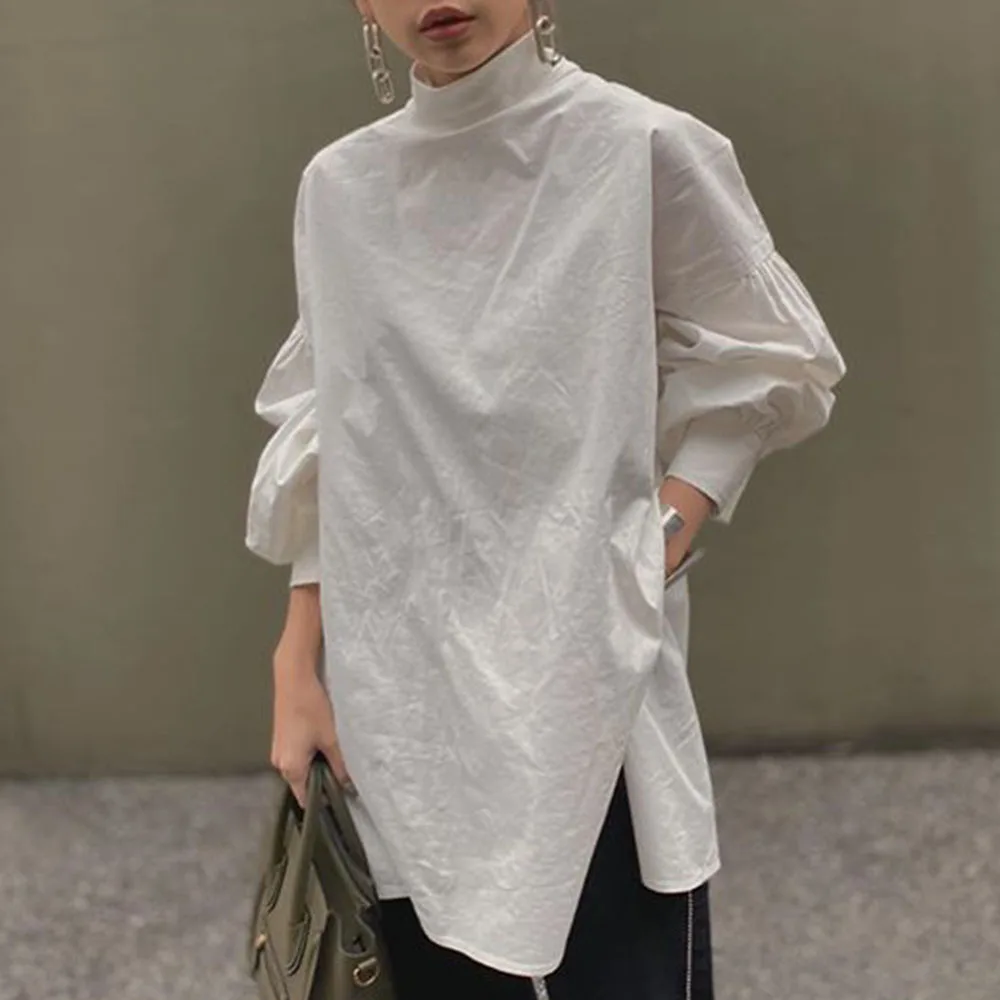 Loose White Women Blouse Shirts 2020 Spring Lantern Sleeve Stand Collar Tops Shirts Korean Janpanese Casual Femme Blouse Shirts
Loose White Women Blouse Shirts 2020 Spring Lantern Sleeve Stand Collar Tops Shirts Korean Janpanese Casual Femme Blouse Shirts