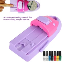 Pro Nail Art Machine d'impression Stamper modèle manucure dessin vernis huile ensemble ongles outil kit Non toxique en plastique ongles peinture(China)