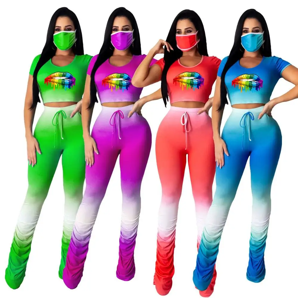 Sets Womens Outfits Women Two Piece Outfits Stacked Pants Set Womens 2 Piece Outfit Set Sexy Lips Matching Sets Tie Dye Set 2020
Sets Womens Outfits Women Two Piece Outfits Stacked Pants Set Womens 2 Piece Outfit Set Sexy Lips Matching Sets Tie Dye Set 2020