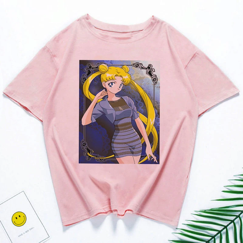 Sailor Moon Aesthetic Tshirt Harajuku T-shirt Casual Tops Oversized Gothic Style T Shirt Kawaii Clothes Women Korean Clothes
Sailor Moon Aesthetic Tshirt Harajuku T-shirt Casual Tops Oversized Gothic Style T Shirt Kawaii Clothes Women Korean Clothes