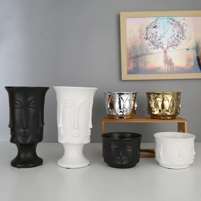 Nordic Simple Multi-face Ceramic Flowerpot Matte Gold Silver Creative Flowerpot Decoration Flower Ware Desktop Plant Pots
Nordic Simple Multi-face Ceramic Flowerpot Matte Gold Silver Creative Flowerpot Decoration Flower Ware Desktop Plant Pots