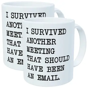 I survived another meeting that should have been an email - 11OZ ceramic coffee mugs
I survived another meeting that should have been an email - 11OZ ceramic coffee mugs