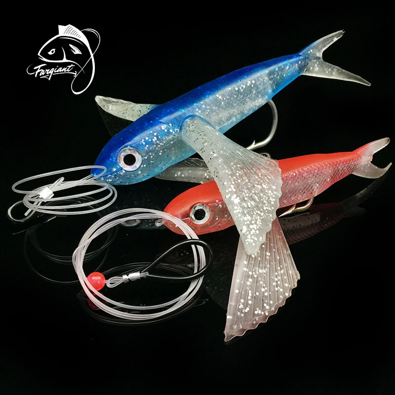 Bionic Flying Fish Sea Soft Lure With Fishing Line For Kingfish/Tuna/Mackerel/Marlin/Mahi Saltwater Fishing Lure 17CM
Bionic Flying Fish Sea Soft Lure With Fishing Line For Kingfish/Tuna/Mackerel/Marlin/Mahi Saltwater Fishing Lure 17CM