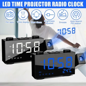 LED Projection Alarm Clock Dual Alarm Timing Date Clock Snooze FM Radio DC 5V USB Charging 4 Level Screen Brightness Adjustment
LED Projection Alarm Clock Dual Alarm Timing Date Clock Snooze FM Radio DC 5V USB Charging 4 Level Screen Brightness Adjustment