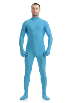 

(CM-19) Sky Blue Spandex Zentai Full Body Skin Tight Jumpsuit Zentai Suit Bodysuit Costume for Women/Men Unitard Lycra Dancewear