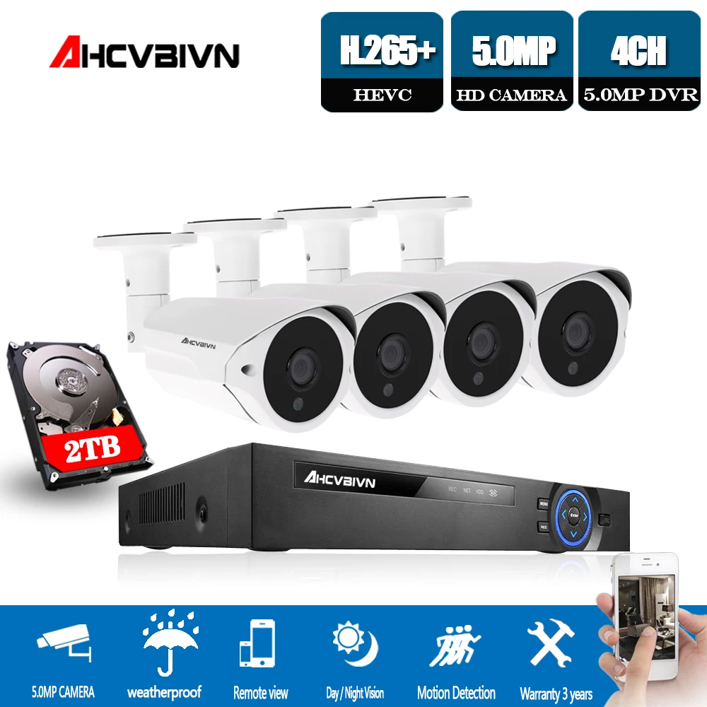 4CH 5MP AHD DVR Kit Plug and play CCTV system Super HD 5MP weatherproof security camera 3.6mm lens video surveillance Camera Set
4CH 5MP AHD DVR Kit Plug and play CCTV system Super HD 5MP weatherproof security camera 3.6mm lens video surveillance Camera Set