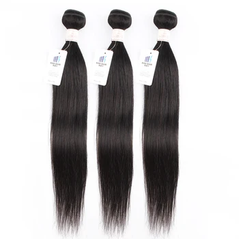 

kisshair natural color straight hair bundles Indian human hair 10-28 inches non remy hair weaves