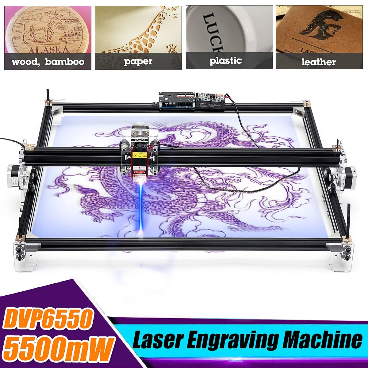 65*55cm Mini 5500MW Blue CNC Laser Engraving Machine 2Axis DC 12V DIY Home Engraver Desktop Wood Router/Cutter/Printer Machine
65*55cm Mini 5500MW Blue CNC Laser Engraving Machine 2Axis DC 12V DIY Home Engraver Desktop Wood Router/Cutter/Printer Machine