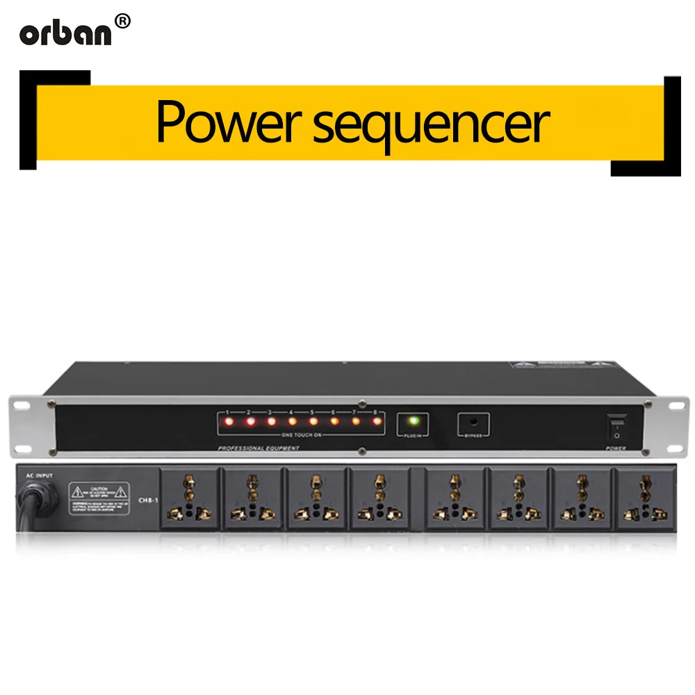 Professional stage 8/10 way power timing device universal socket sequence controller independent switch SR-328
Professional stage 8/10 way power timing device universal socket sequence controller independent switch SR-328