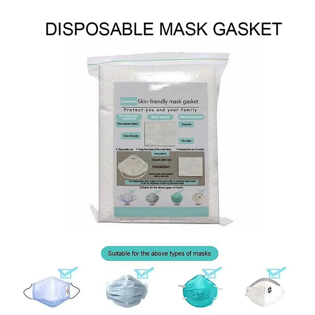 100Pcs/Set Face Mask Filter Pad Anti Influenza Pollution Dustproof Breathing Safety Mouth Caps Suitable for KF94 N95 KN95
100Pcs/Set Face Mask Filter Pad Anti Influenza Pollution Dustproof Breathing Safety Mouth Caps Suitable for KF94 N95 KN95