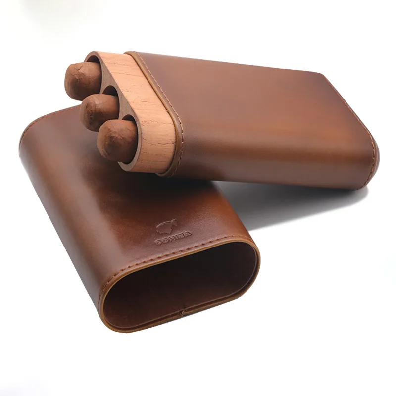 3 Tube Mini Portable Cigar box Cedar wood Box Leather Cigarette Container Storage Case Cigar humidor Cigar Accessories
3 Tube Mini Portable Cigar box Cedar wood Box Leather Cigarette Container Storage Case Cigar humidor Cigar Accessories