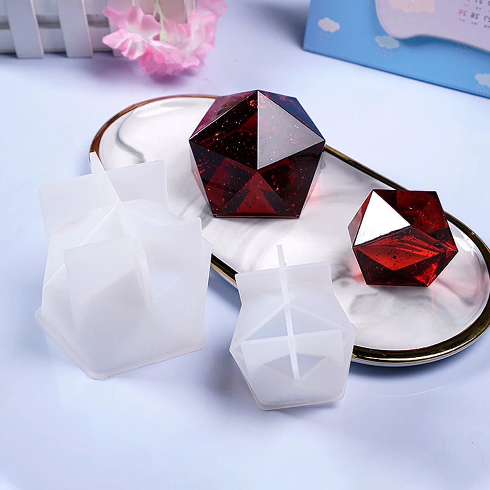 DIY Crystal Epoxy Mold Desktop Table Decoration Jewelry Large Multi-faceted High Mirror Resin Silicone Mould
DIY Crystal Epoxy Mold Desktop Table Decoration Jewelry Large Multi-faceted High Mirror Resin Silicone Mould