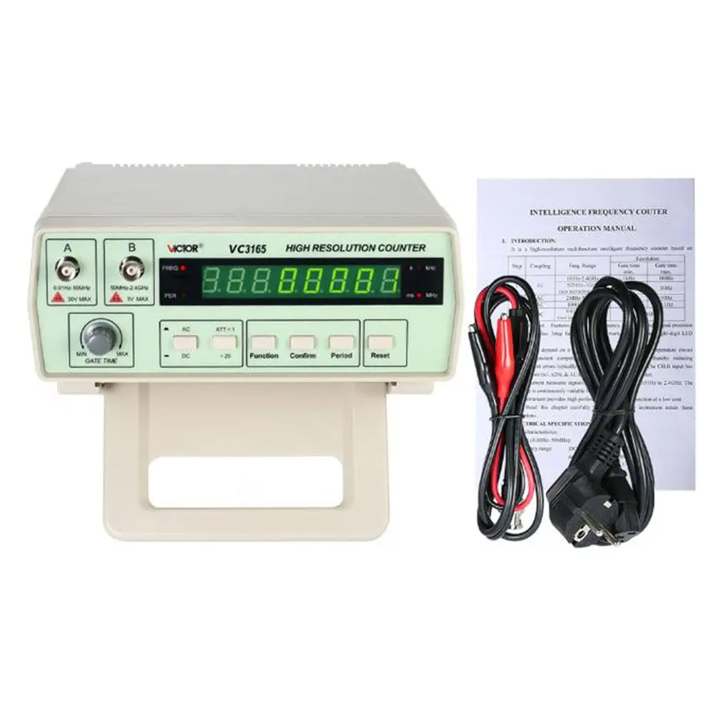 RuoShui 3165 Digital High Precision Radio Frequency Counter Testing Meter 0.01Hz - 2.4GHz Frequency Monitor Counter Tester
RuoShui 3165 Digital High Precision Radio Frequency Counter Testing Meter 0.01Hz - 2.4GHz Frequency Monitor Counter Tester