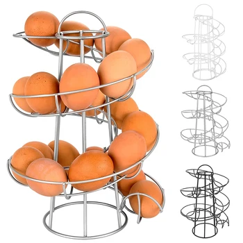 1Pc Spiraling Dispenser Rack Basket Egg Skelter For Kitchen Storage Space Up to 24 egg Durable Kitchen Storage Supplies
1Pc Spiraling Dispenser Rack Basket Egg Skelter For Kitchen Storage Space Up to 24 egg Durable Kitchen Storage Supplies